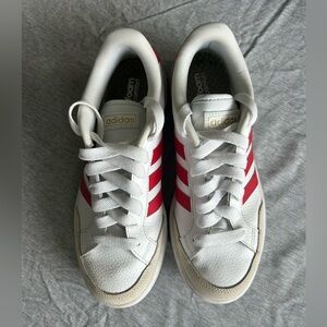 Red Striped Adidas Superstars